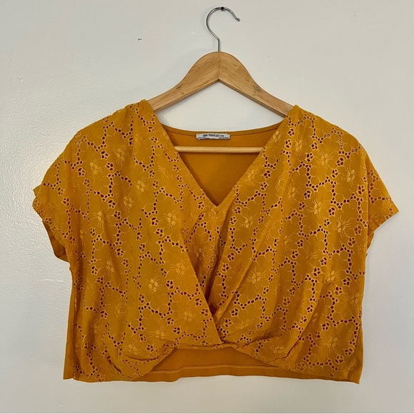 CLOSING SALE! 
🎉HP!!🎉 Zara | Mustard Yellow Crop Top - Picture 1 of 5